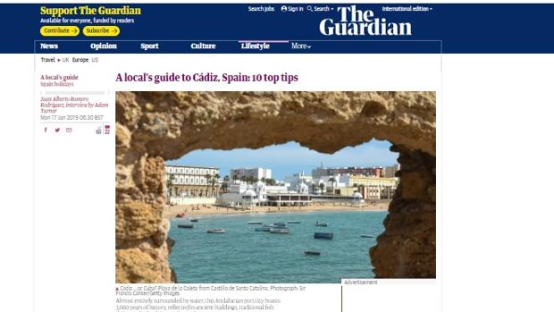 Las diez recomendaciones de The Guardian en Cádiz