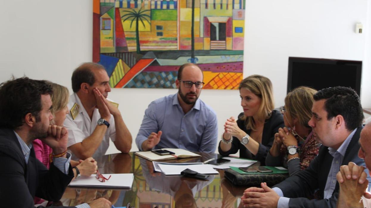 Germán Beardo en una de las reuniones para tratar el tema de Fuentebravía