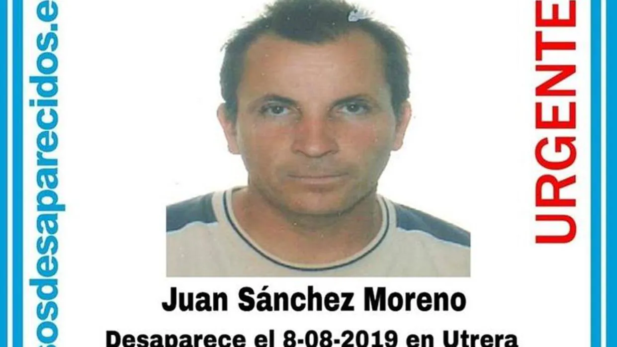 Juan Sánchez Moreno, en la foto de búsqueda de SOS desaparecidos