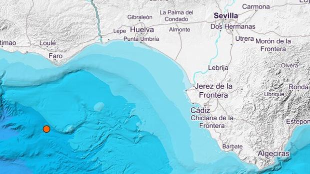 Registrado un terremoto de 3,5 grados en el Golfo de Cádiz