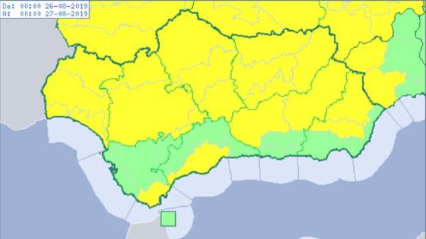 El tiempo en Cádiz: Aviso amarillo en la provincia por lluvias