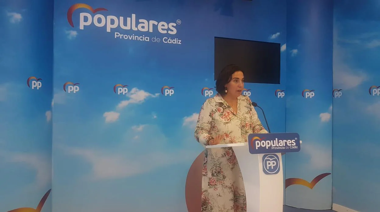 La portavoz del PP en la provincia, Carmen Sánchez.