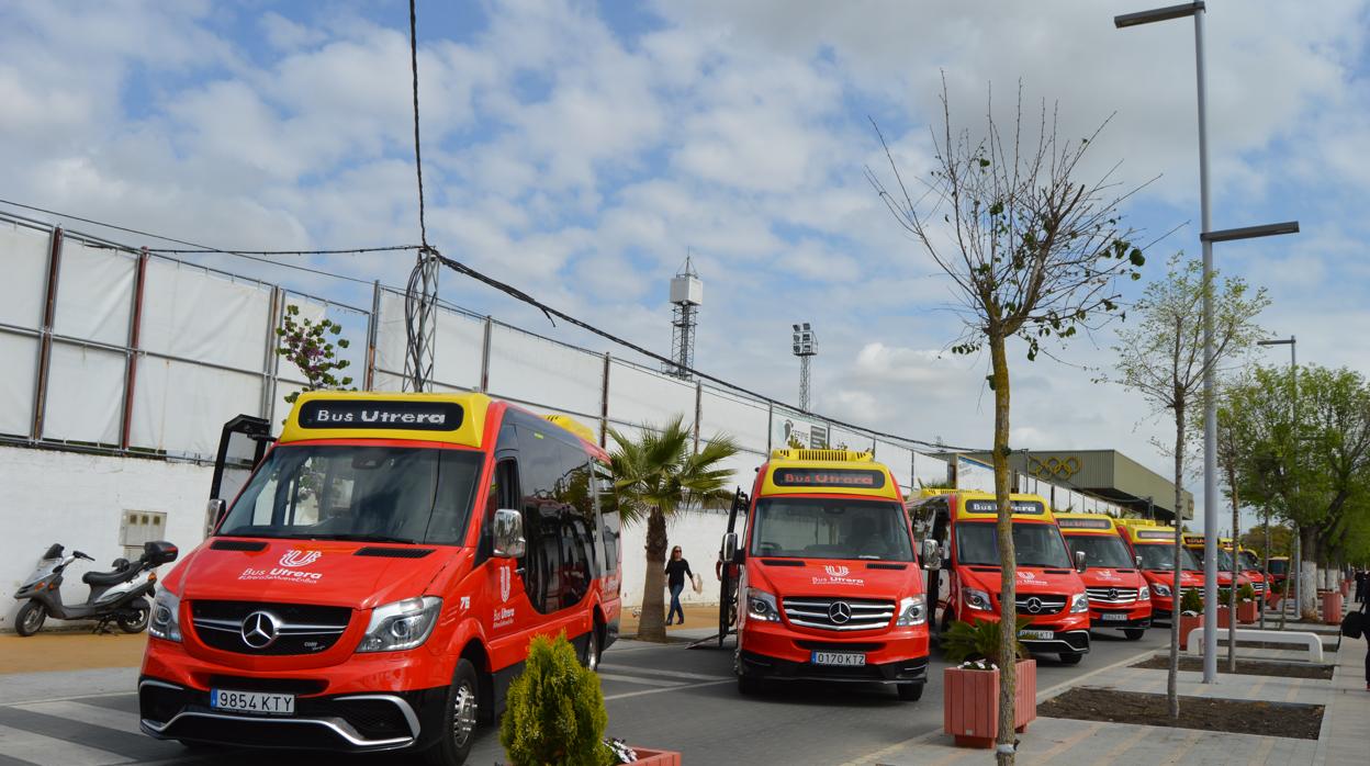 El nuevo servicio de transporte urbano funciona en Utrera desde el pasado mes de abril