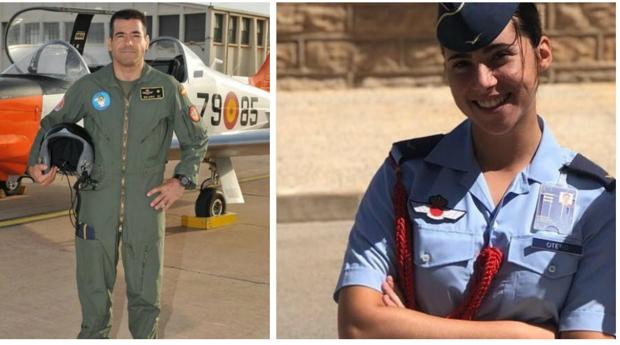 El Ejército del Aire rinde homenaje al comandante Melero y a su alumna Rosa María Almirón