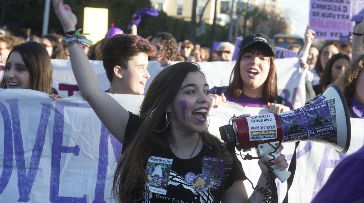 Imagen de la huelga feminista del 8 de marzo.