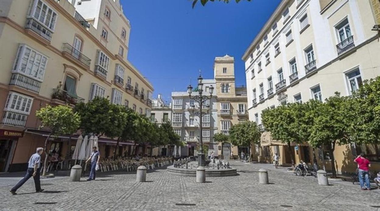 La plaza de San Francisco, en Cádiz.