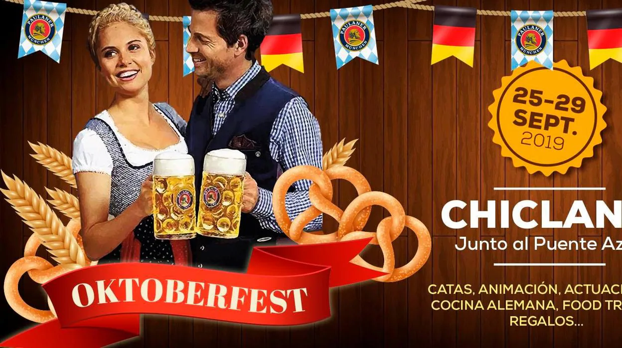 Cartel anunciador de la feria de la cerveza de Chiclana.