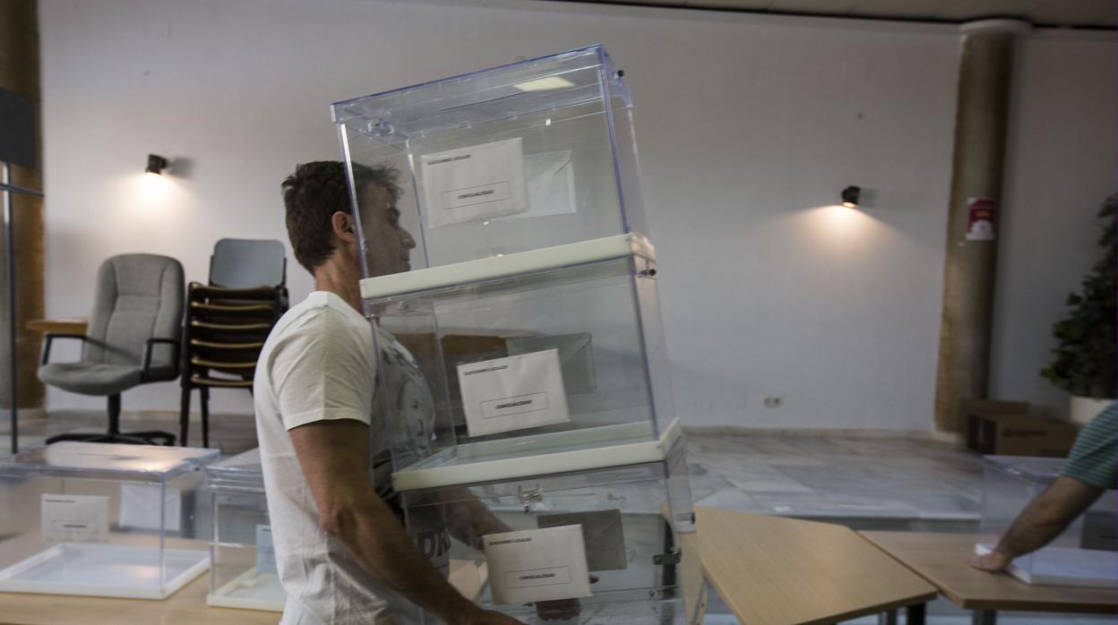 Preparativos electorales de las elecciones del pasado abril