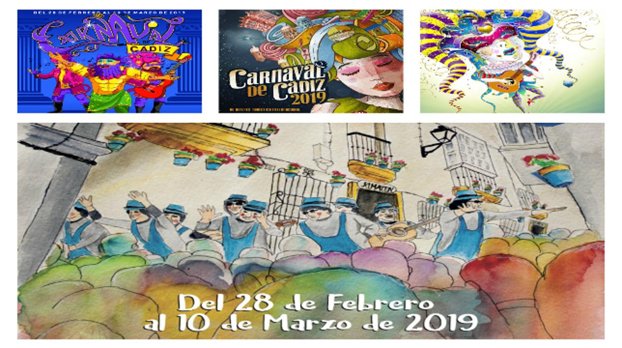 El jurado selecciona este lunes los carteles que optarán a la votación popular para el Carnaval 2020