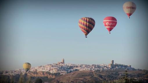 Vuelo de los globos sobre Arcos de la Frontera.