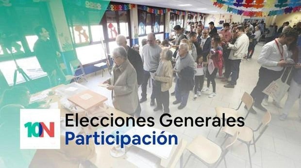 La participación en Cádiz cae al 51,85%, un 3,24 menos que en abril