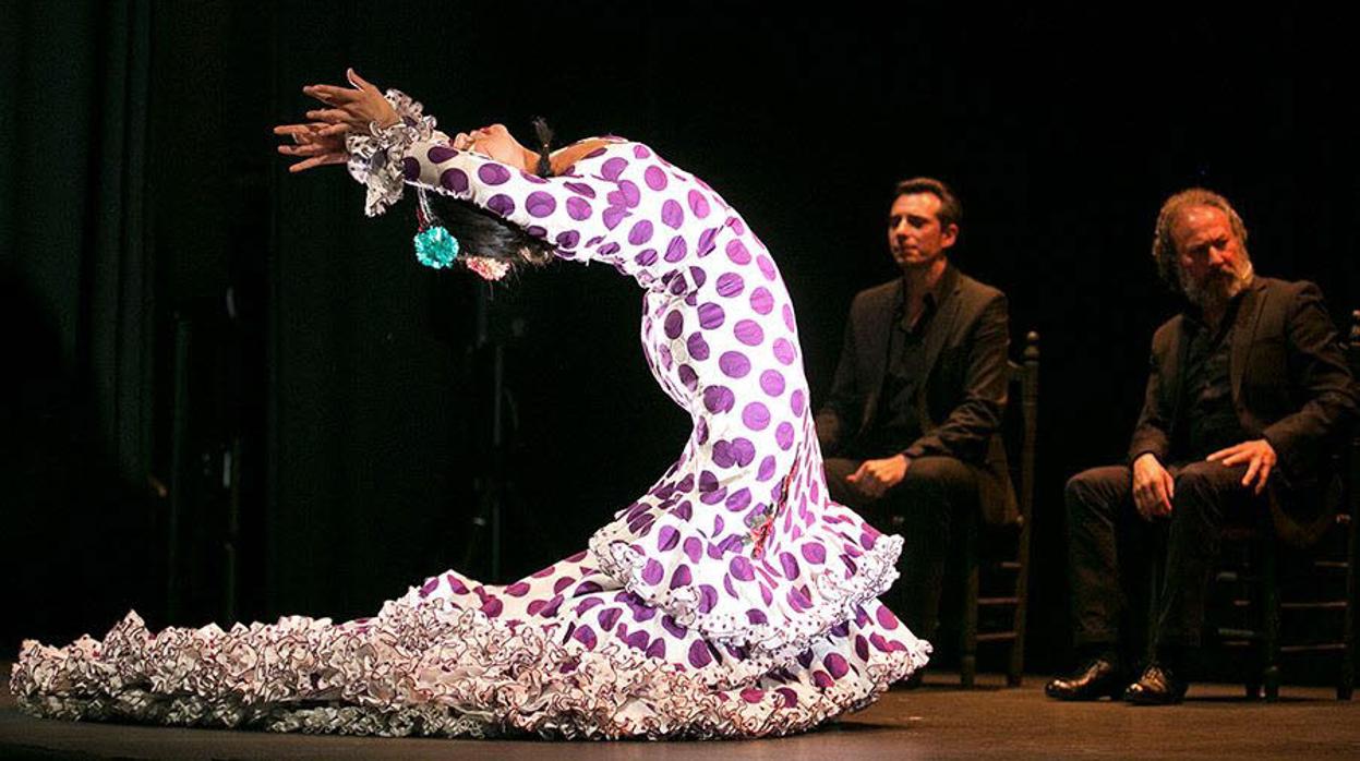 Actuación de una bailaora flamenca en la provincia de Cádiz.