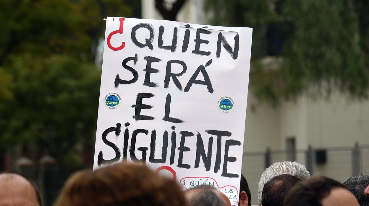 Imagen de archivo de una manifestación en la provincia contra la violencia en las aulas.