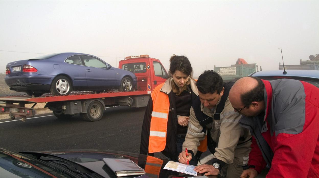 Parte amistoso tras un accidente en carretera