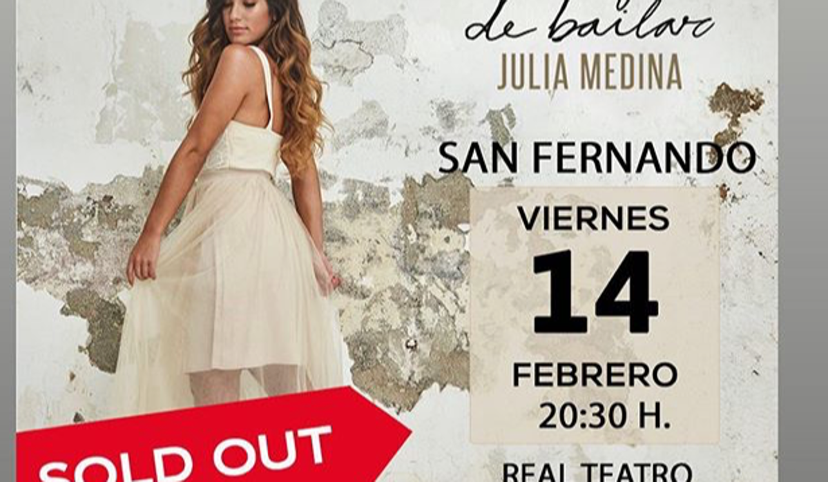 Las entradas para el concierto de Julia Medina en San Fernando, agotadas en 52 minutos