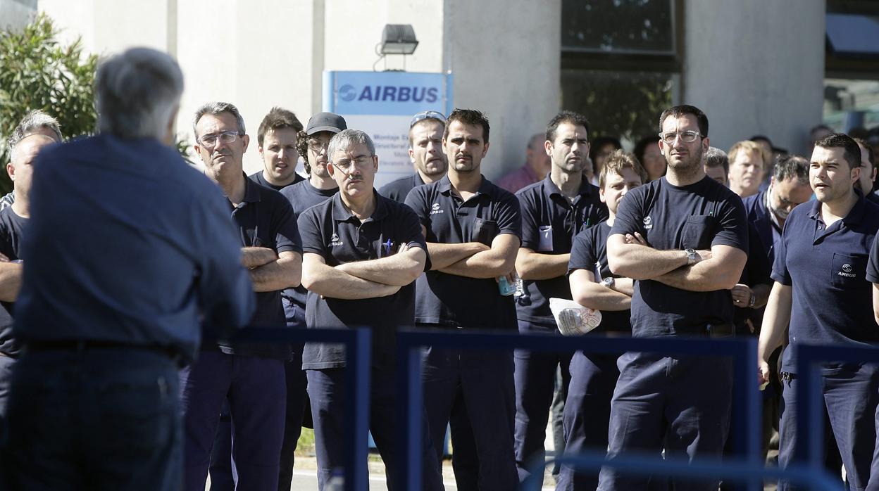 Los trabajadores de Airbus.