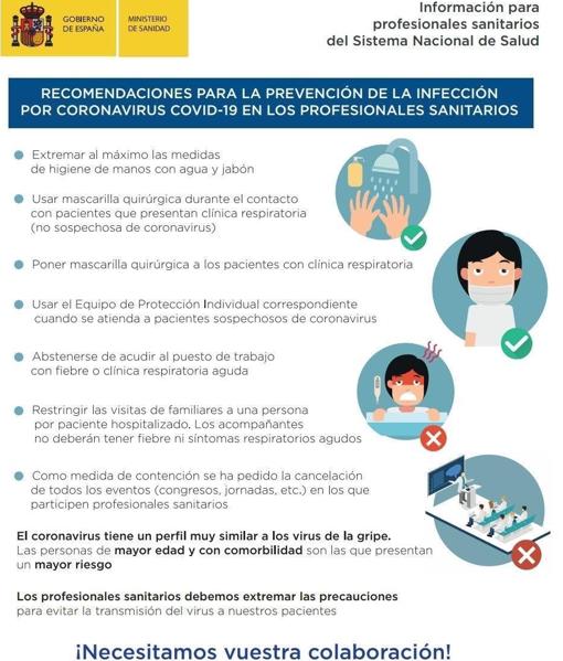 Hoja informativa difundida y remitida a la plantilla sanitaria de los hospitales gaditanos.