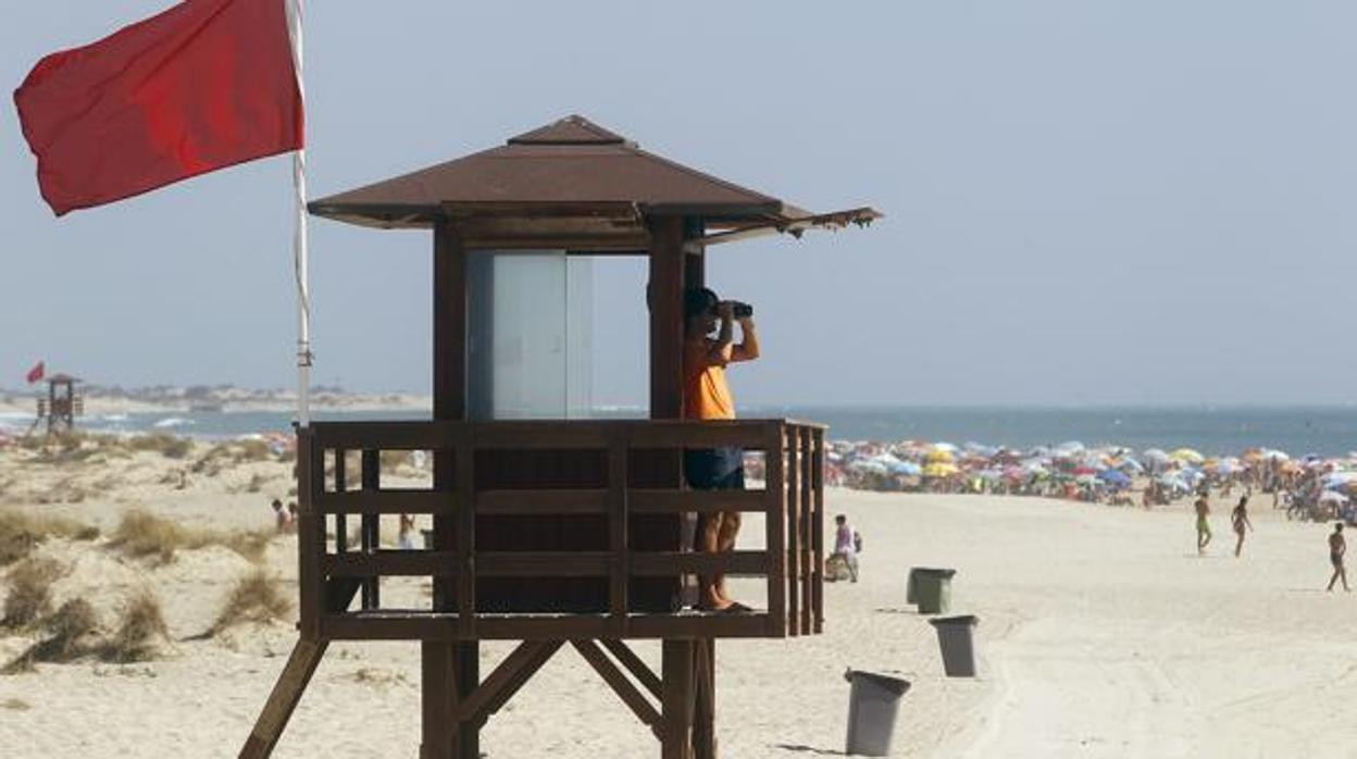 Bandera roja en las playas y cierre de parques y jardines en Cádiz