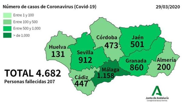 Los casos de coronavirus en Cádiz ascienden a 447