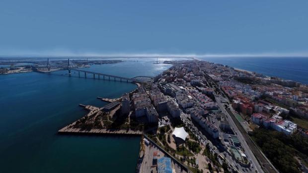 Así es Cádiz vista desde el cielo, en 360 grados