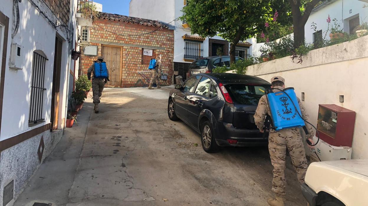 La Infantería de Marina se despliega en municipios de la Sierra, Campo de Gibraltar y la capital