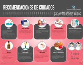 Recomendaciones contra hábitos tóxicos.