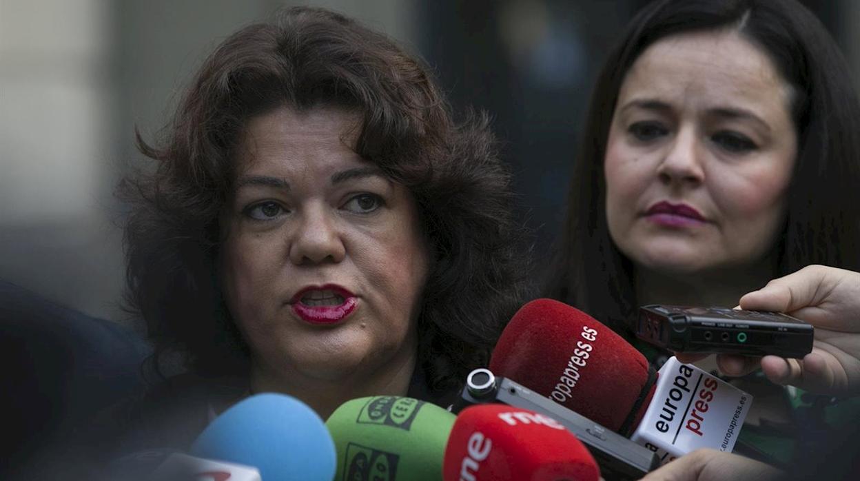 La portavoz del PP en la Diputación de Sevilla, María Eugenia Moreno, atiende a los medios