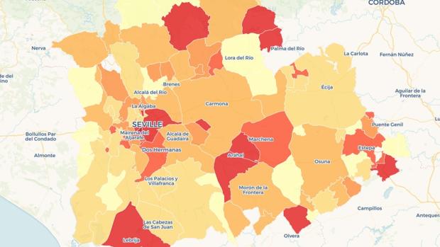 El coronavirus en los pueblos de Sevilla: San Juan, Lebrija y Arahal, los más castigados