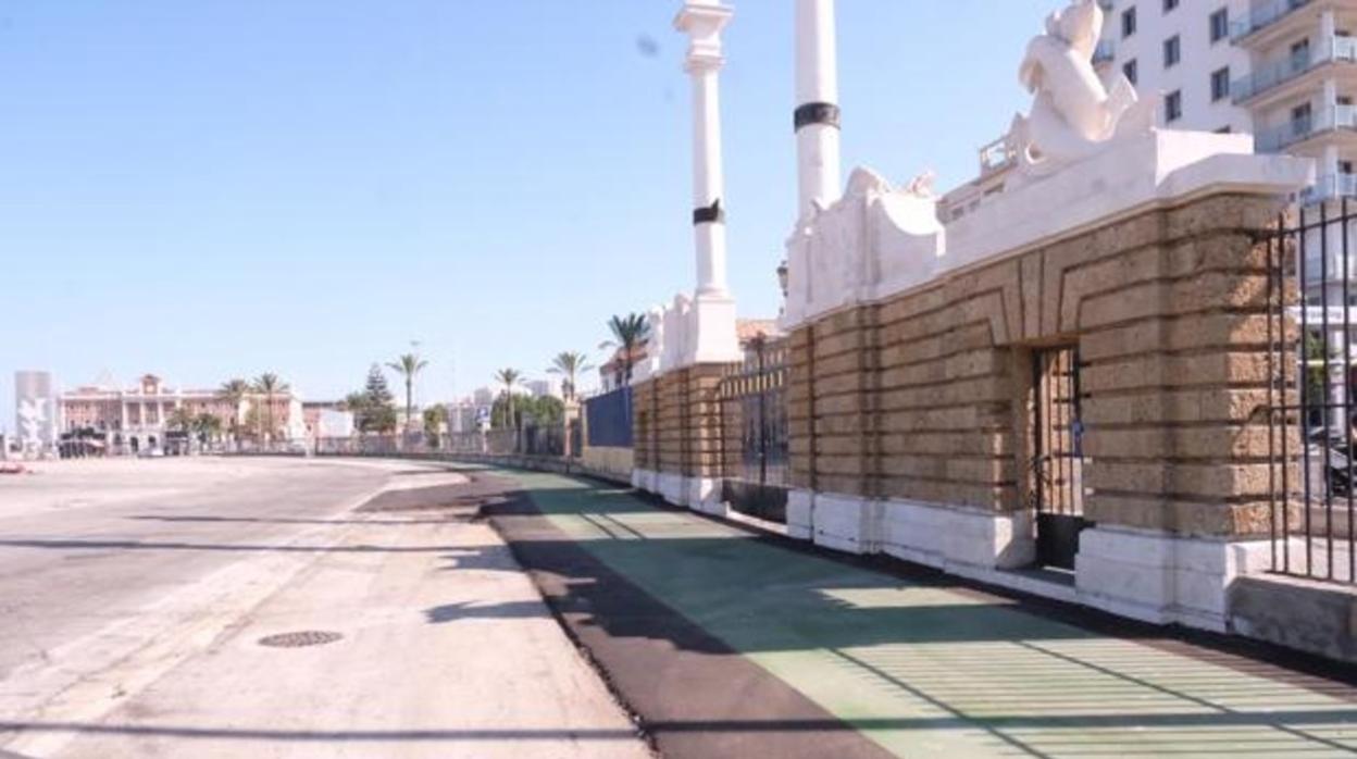 Las obras del carril bici en el interior del muelle se reanudarán la próxima semana.