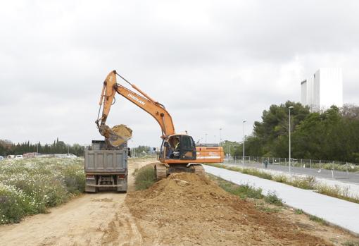 Obras en el Parque Central de Mairena del Aljarafe