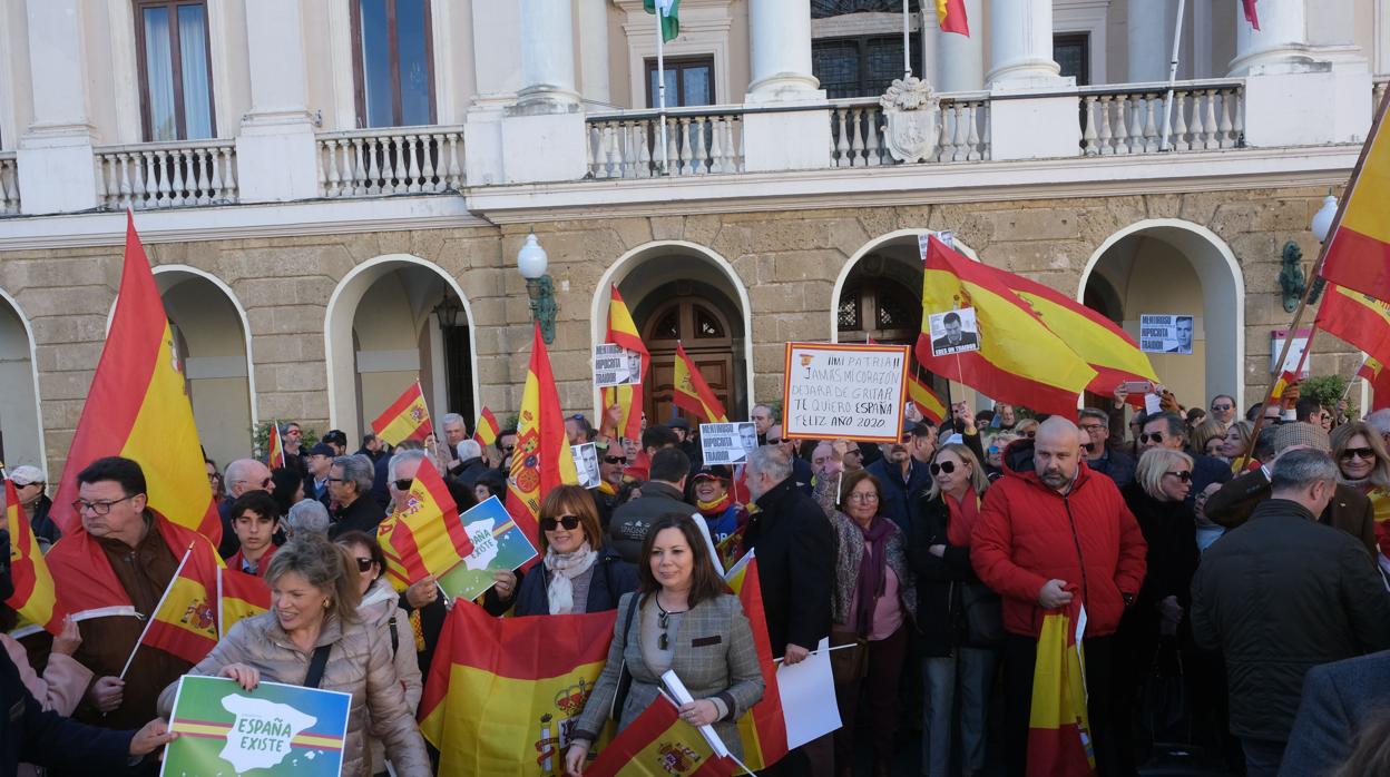 Protesta de VOX en Cádoz el pasado enero