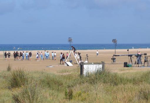 Rodaje en la playa de Los Lances en Tarifa