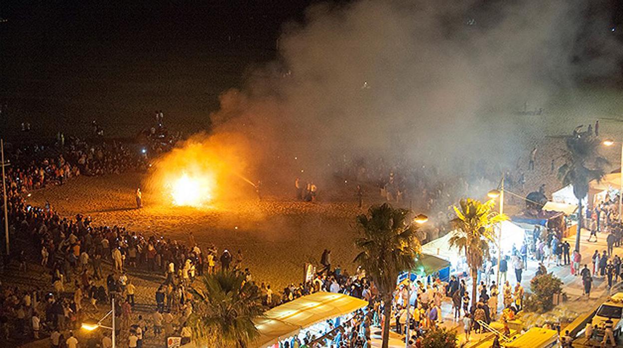 La celebración de la noche de San Juan en El Puerto.