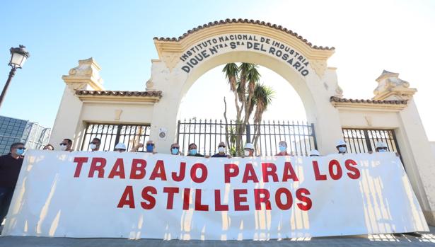 Arrancan las protestas en Navantia en demanda de carga de trabajo