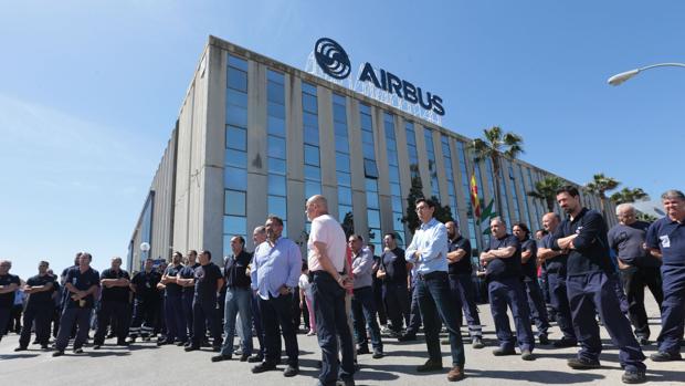 Manifestación de Airbus en Cádiz el día de la huelga