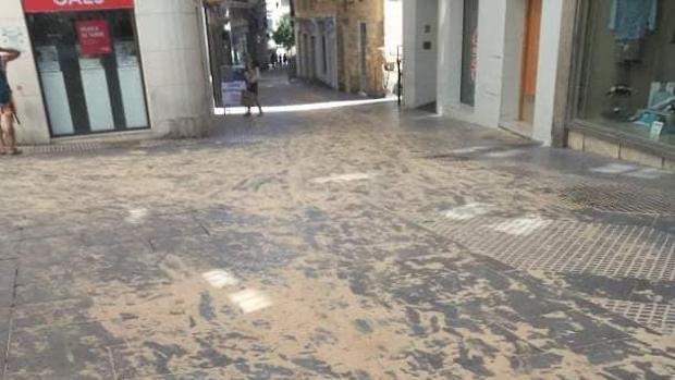 La avería de una máquina de la limpieza en el centro pone en peligro a los viandantes