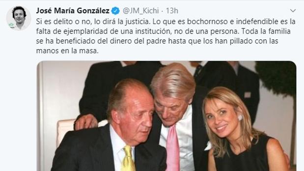 Kichi arremete contra la Familia Real por la marcha del Rey emérito al extranjero