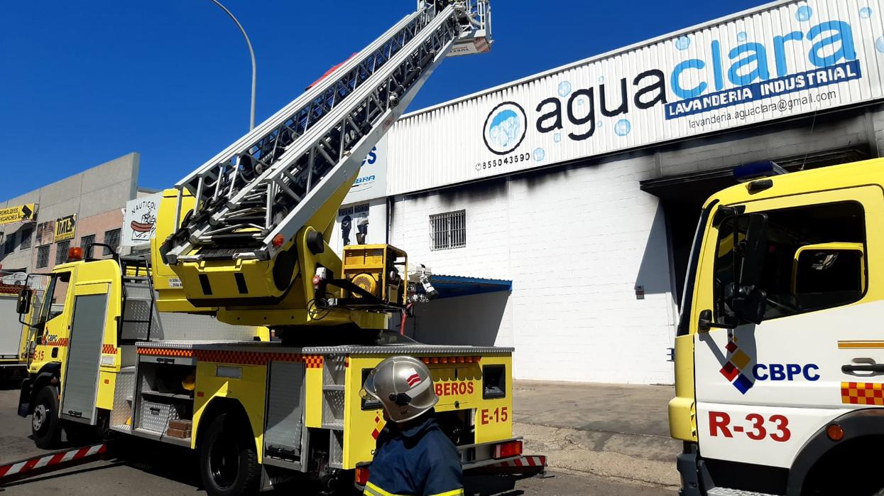 Incendio en una lavandería de Chiclana