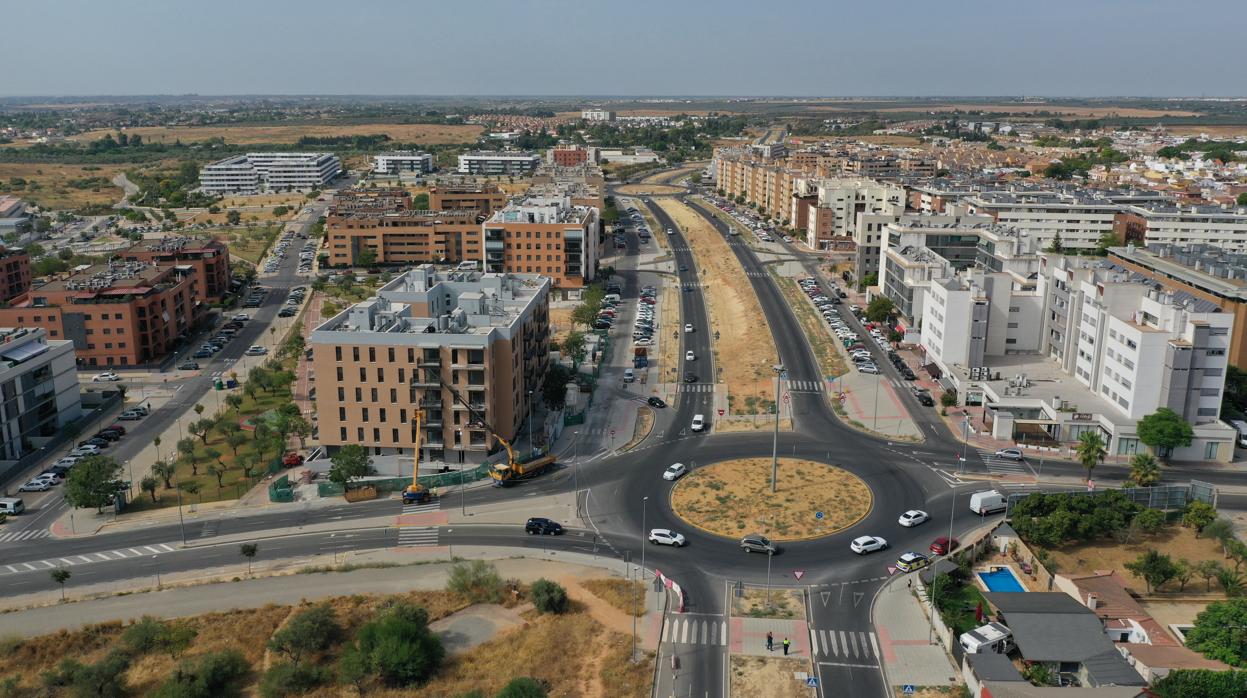 Vista aérea de la Ronda Sur de Mairena del Aljarafe