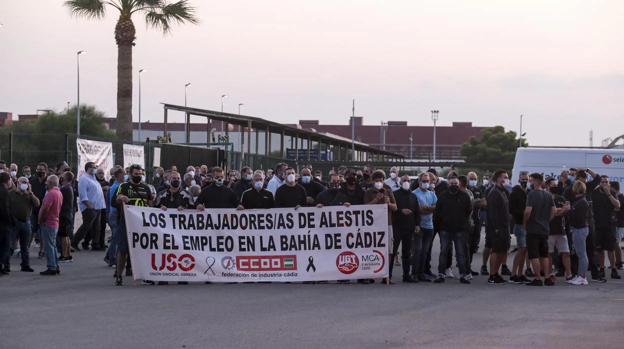 Imagen de la huelga de Alestis de esta semana.