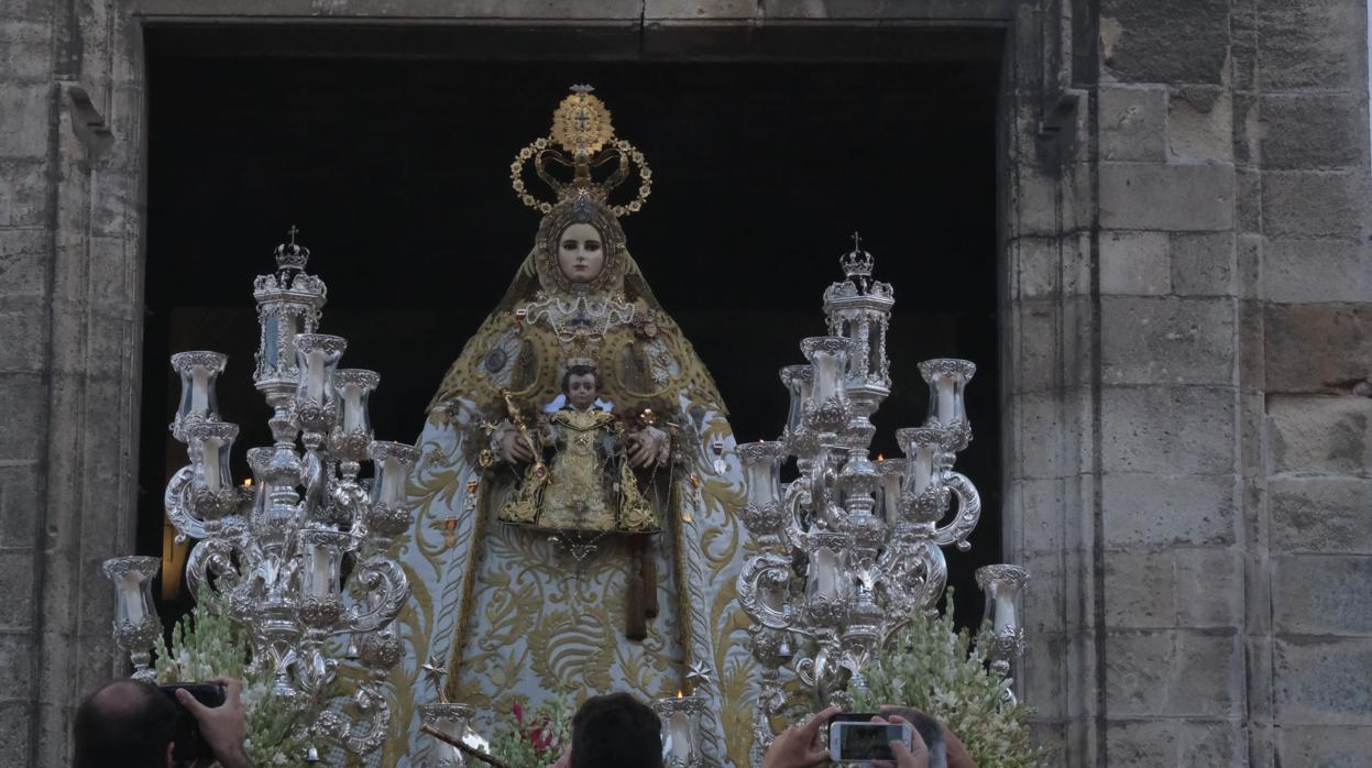 La Virgen del Rosario, en el Día de la Patrona del pasado año.