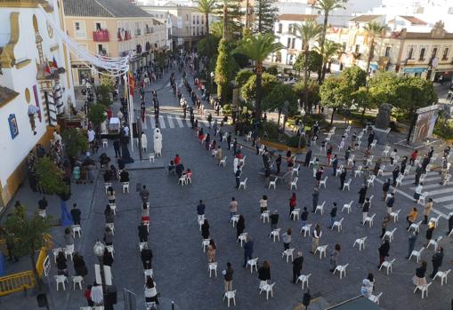 El orden de la plaza de la Constitución para la eucaristía celebrada este domingo