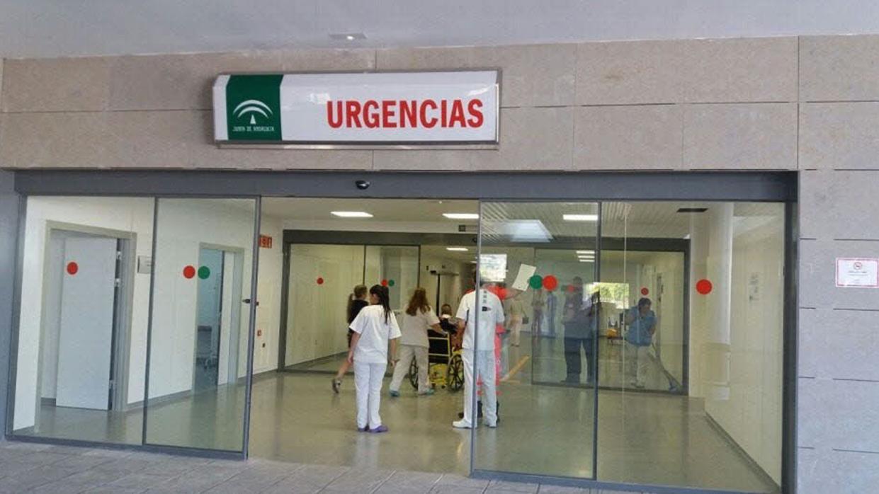 Zona de acceso al Hospital de Puerto Real.