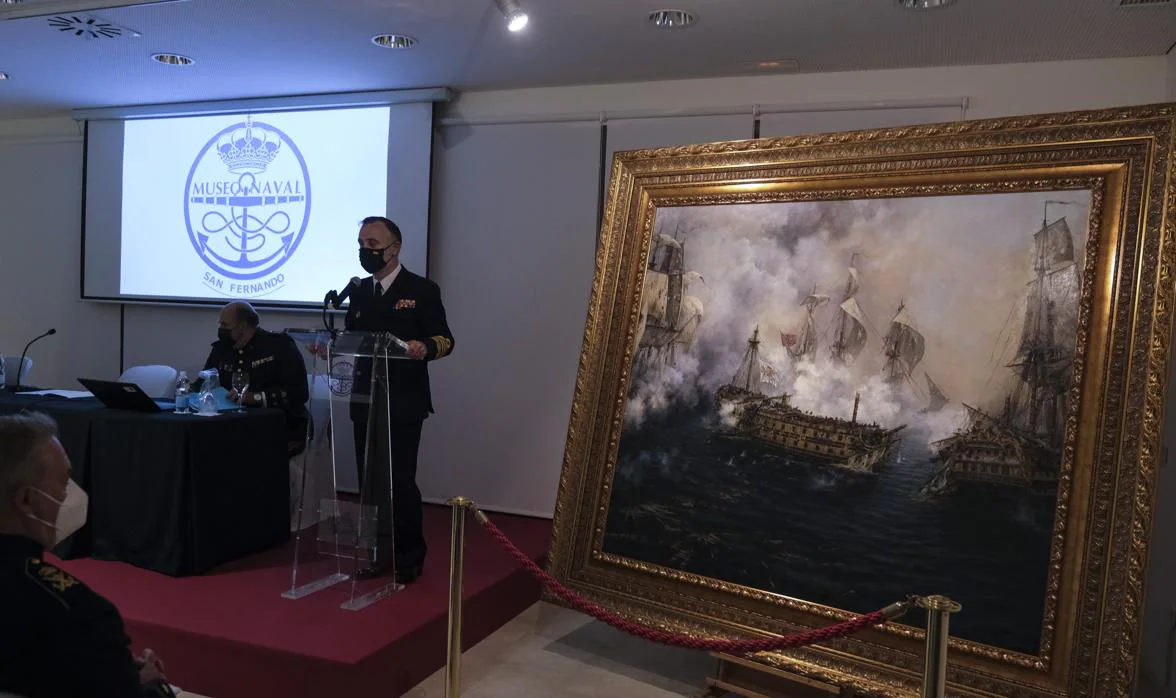 El almirante Rodríguez Garat ha presentado el cuadro.