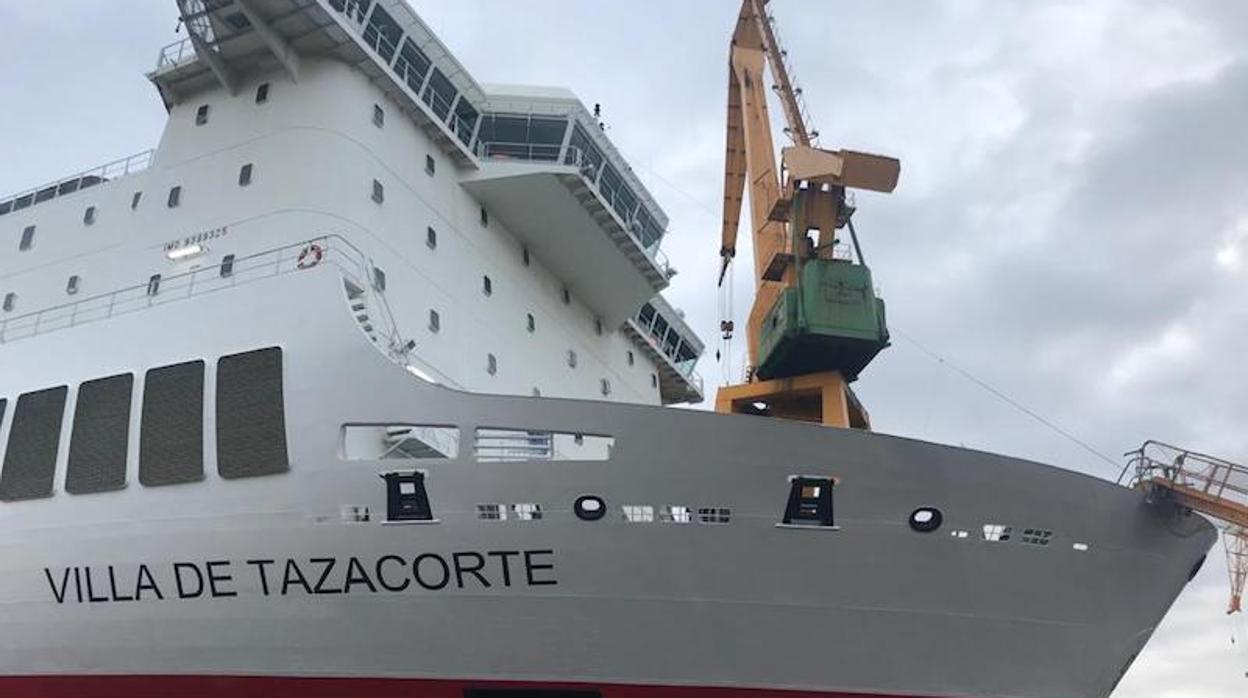 Imagen del nuevo barco que viene a reforzar la línea de mercancías entre Cádiz y Canarias