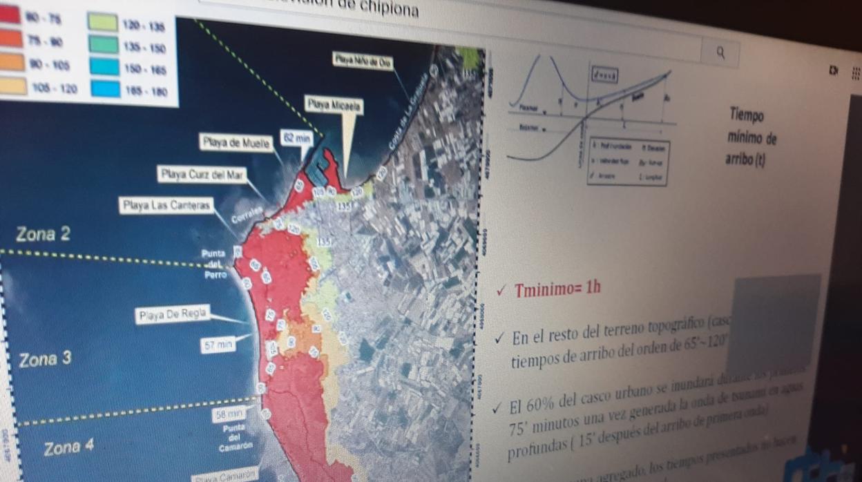 La zona roja es el área que se inundaría en la peor de las circunstancias