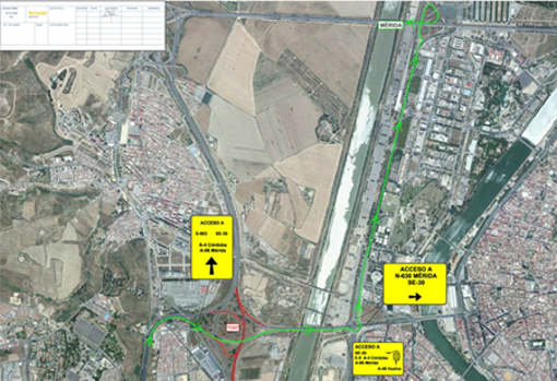 Cortes de tráfico en la salida hacia la autovía A-49 en sentido Huelva y en la SE-30 desde este viernes