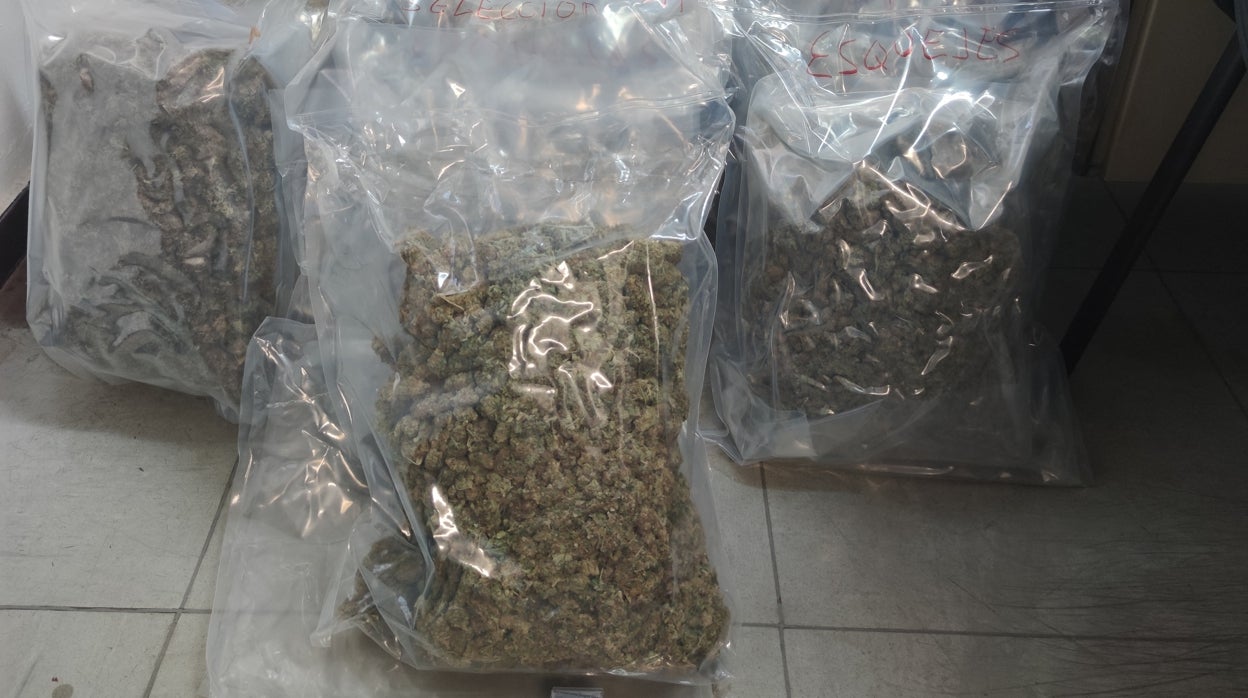 Bolsas de marihuana incautadas en la operación