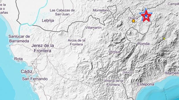 Olvera registra un terremoto de 2,9 grados