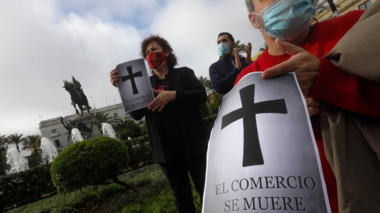 La concentración era una manera de manifestar la situación en la que se encuentra el sector